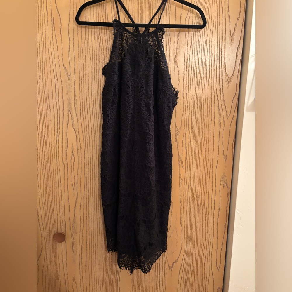 Free People Black Lace Mini Dress NWT - Picture 9 of 15
